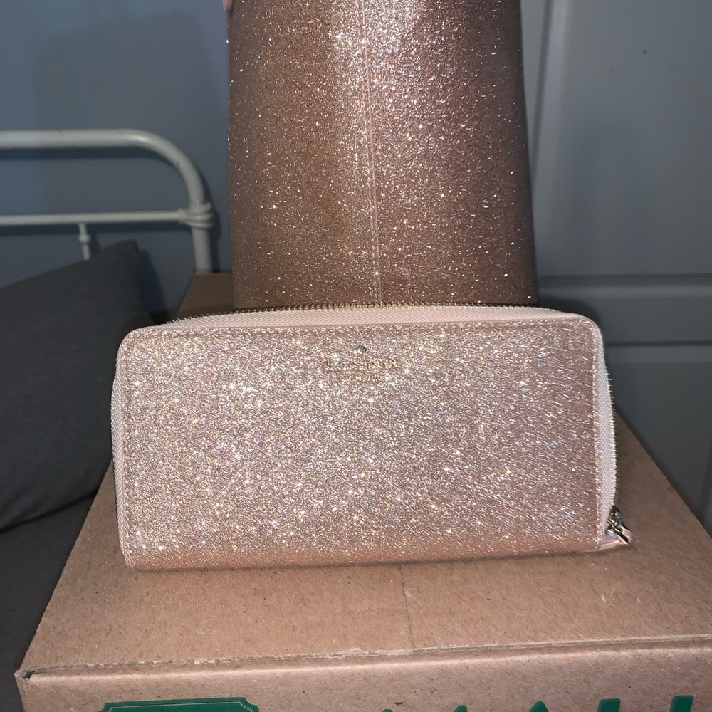 Rose gold Kate spade wallet